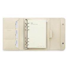 FunnYmade 皮革 萬年型 時間規劃手帳 + 內頁 套組, 1組, 香草奶油