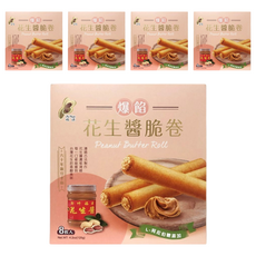 新竹福源 爆餡花生醬脆卷, 120g, 5盒