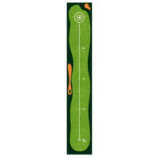 高爾夫球單向推桿練習毯 草地款, 1個, 綠色