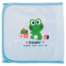 DOOBY 大眼蛙 印花大肚圍 100% COTTON棉 26x76cm 1-3歲幼兒, 藍色/粉色 顏色隨機