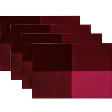 Premier 長方編織餐墊, 紅色, 4個, 45 x 30cm