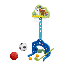 NEW WIS 小牛津 LINE FRIENDS 小小運動家3合1籃球架, LINE FRIENDS 多色, 1組