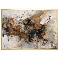 菠蘿選畫所 掛畫 抽象畫 理序 APAA4623G 59.4 x 42cm 金色畫框 - 現代居家裝飾藝術, 金色