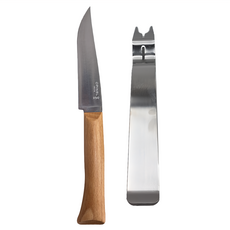 Opinel 法國廚房系列 多用途起司刀叉組，不鏽鋼櫸木, 001834, 1組