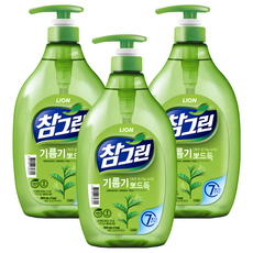 LION 獅王 Chamgreen 濟州綠茶洗碗精 綠茶香, 1kg, 3瓶