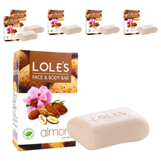 LOLE'S 草本護膚潔顏皂 甜杏仁 含維他命E 適合所有膚質 無動物實驗, 100g, 6個