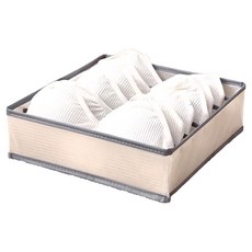 衣物分隔收納盒 2入組, 米色, 1組