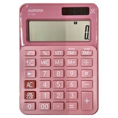 AURORA 震旦 DT600 桌上計算機，12位數顯示, 粉紅色, 1個