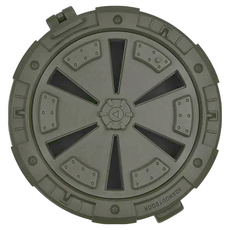 ADAMOUTDOOR 戶外戰術蚊香盒, 內部彈簧設計固定蚊香 旋轉式蚊香開關設計, 直徑145 x 46mm, 綠色