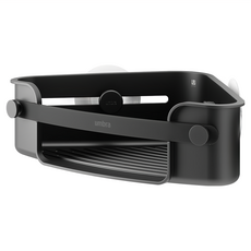 UMBRA Flex 吸盤壁掛浴室三角瀝水置物架, 30.5 x 18 x 8.5cm, 墨黑色, 1個