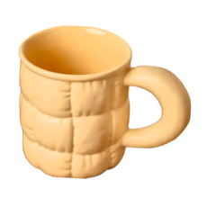 沐慕家居 枕頭馬克杯 陶瓷, 奶油色, 1個