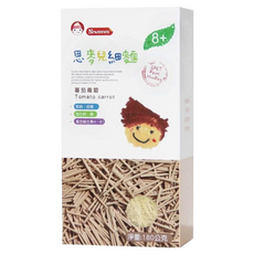 Nnutrinini 脆妮妮 思麥兒細麵 蕃茄蘿蔔口味, 專為寶寶設計, 無鹽低鈉, 單份小包裝, 外出方便攜帶, 180g, 2盒