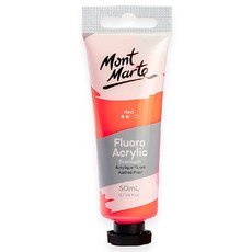 Mont Marte 蒙瑪特 金屬色壓克力 PMFL5004 螢光紅, 50ml, 1色