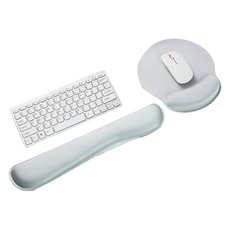 記憶海綿鍵鼠手托墊組, 銀灰色, 1組