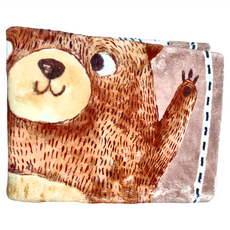 細沙羊絨地墊 超細纖維 絨毛牢固不易掉毛 柔軟舒適 觸感Q彈 抓地力強 細緻包邊 緊密厚實 顆粒防滑底 防滑耐用, 100 x 100 x 1.3cm, 棕熊