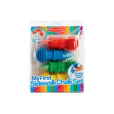 Melissa&Doug 瑪莉莎 勞作 超SIZE好握粉筆組, 1組, 藍/綠/紅/黃色