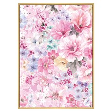 Boluo 菠蘿選畫所 百花飄香II BFFB3444D (40 x 30cm) 木色框 花卉掛畫, 木色