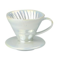 HARIO 好璃奧 V60鈦白珠光濾杯, VDC-01-WO-TW 119 × 100 × 82mm 1~2杯 300g, 1個, 1~2杯