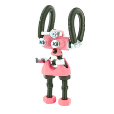 THE OFF BITS 機械積木 機器人樂樂, 自組玩具, 機器人樂樂 粉紅色 + 銀色 + 黑色, 1盒