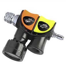 AQUATEC 二合一水陸兩用 125-130分貝潛水專業蜂鳴器 AH-380-01 黃色 橙色, 黃色，橙色