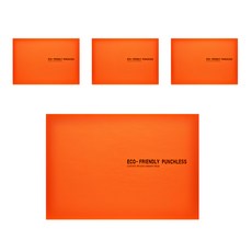 ECO Chungwoon 橫式環保無孔資料簿 A5, 橘色, 4本