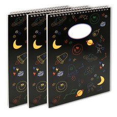 B.Fancy B.Kids 兒童笑臉空白綜合筆記本 太空款, 3本, 宇宙款