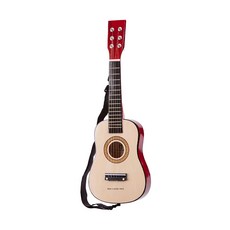 New Classic Toys 幼兒音樂吉他, 荷蘭木玩品牌, 天然木材與無毒塗料, 精緻擬真呈現, 學習生活知識, 經典版B, 全長59cm, 1個