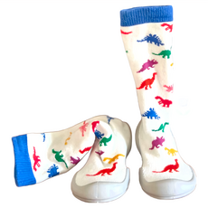 GGOMOOSiN 學步鞋 及膝襪型, 精梳棉材質, TPE熱可塑性鞋底, 145mm, 侏儸紀