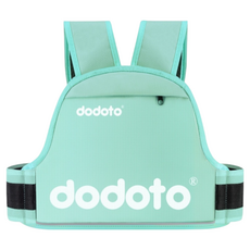 dodoto 兒童寶寶機車安全背帶, 1~10歲適用, 牛津布材質, 四點受力, 舒適安全, 帶拉鍊口袋, 夜晚反光警示條, 綠色, 140 x 22cm, 1個