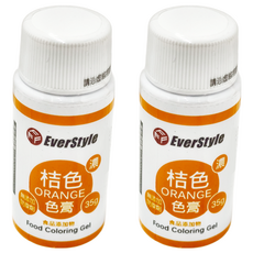 EverStyle 柏泰 桔色色膏, 35g 食品添加物 濃, 2罐