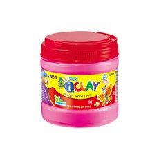 AMOS 阿摩司 超輕黏土 柔軟 顏色可簡單混合, 亮粉紅色, 400g, 1罐