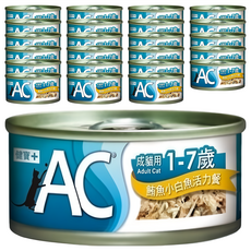 YAMI YAMI 亞米亞米 AC健寶 成貓用 罐頭 70g 24罐, 鮪魚 + 小白魚