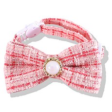 寵物項圈 20~30 x 1cm 時尚寵物配件, 40 粉嫩小香風, 1個