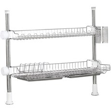 LIVENS Tof高級雙層餐具瀝水架 720 x 280 x 470~740mm, 8809152255847, 2層, 1個