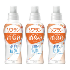 LION 獅王 Soflan 消臭衣物柔軟精，新改良, 510ml, 3瓶