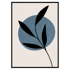 Boluo 菠蘿選畫所 幾何 墨葉II, 59.4 x 42cm, 黑框