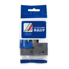 Brother TZe-335 標籤帶 12mm 黑底白字 8m