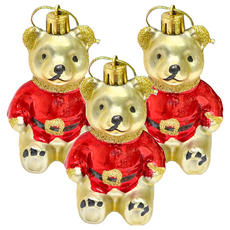 彩繪熊吊飾 Set 3 塑料材質 含吊繩總高約14cm, 8.5 x 8.5 x 5cm, 4711409235509, 1組