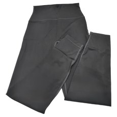 KR SKANGEL 後腰內袋高腰瑜珈褲 - 晶石黑 L, 耐洗耐磨