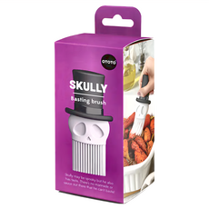 OTOTO Skully 調味刷 矽膠塑膠材質, 骷髏 白色 + 黑色, 1個
