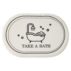 comet Home 橢圓形腳踏墊, 象牙白, 1片