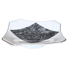 銀邊和紙釉高台, 日本製, 寬15cm 高4.5cm, 滿水容量280mL, 陶瓷, 1個