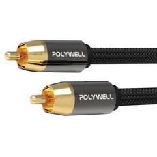 POLYWELL 寶利威爾 RCA數位音源銅軸線, PW15-W52-B030, 1條