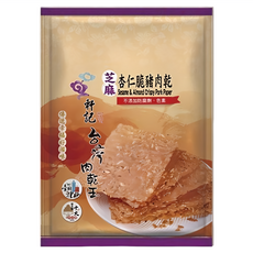 軒記台灣肉乾王 芝麻杏仁脆豬肉乾 不添加防腐劑、色素, 100g, 1包