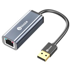 biaze 畢亞茲 USB2.0轉RJ45網線介面轉接頭, 優質ABS外殼, ZH102, 1個