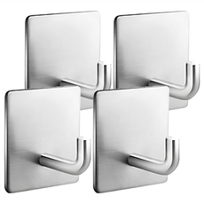 GreeHook 304不鏽鋼無痕掛勾 方形單圓勾, p01_05242291, 4個