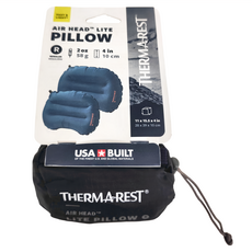 THERM-A-REST Air Head 輕量充氣枕, 標準(39 x 28 x 10cm), 深藍色, 1個