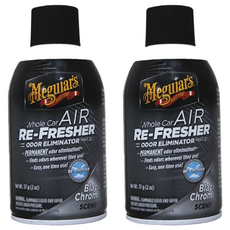 Meguiar's 美光 Whole Car 去味芳香罐 永久消除異味 黑鉻香味, 57g, 2罐