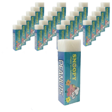 PEANUTS 史努比 SNOOPY小日子 黏屑型橡擦, 藍花朵, 24個