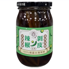 一口香 全素剝皮辣椒 花蓮在地小農契作 台灣製造, 450g, 1罐